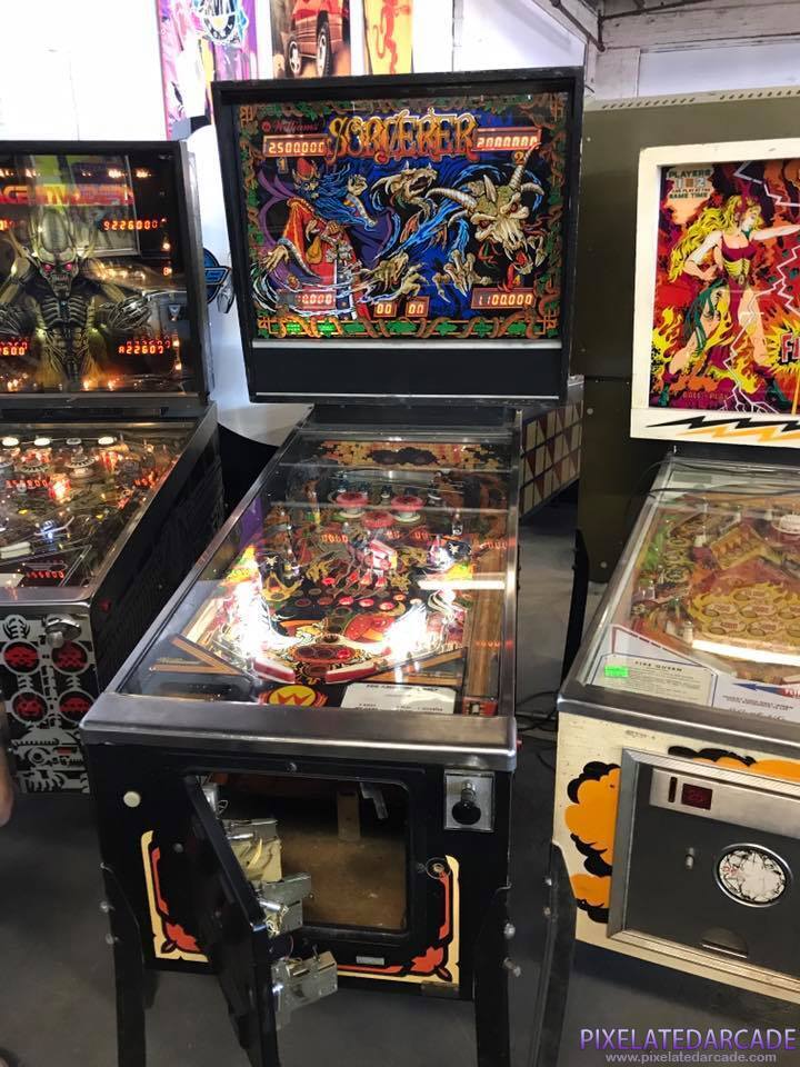 Sorcerer Photo: Sorcerer pinball cabinet