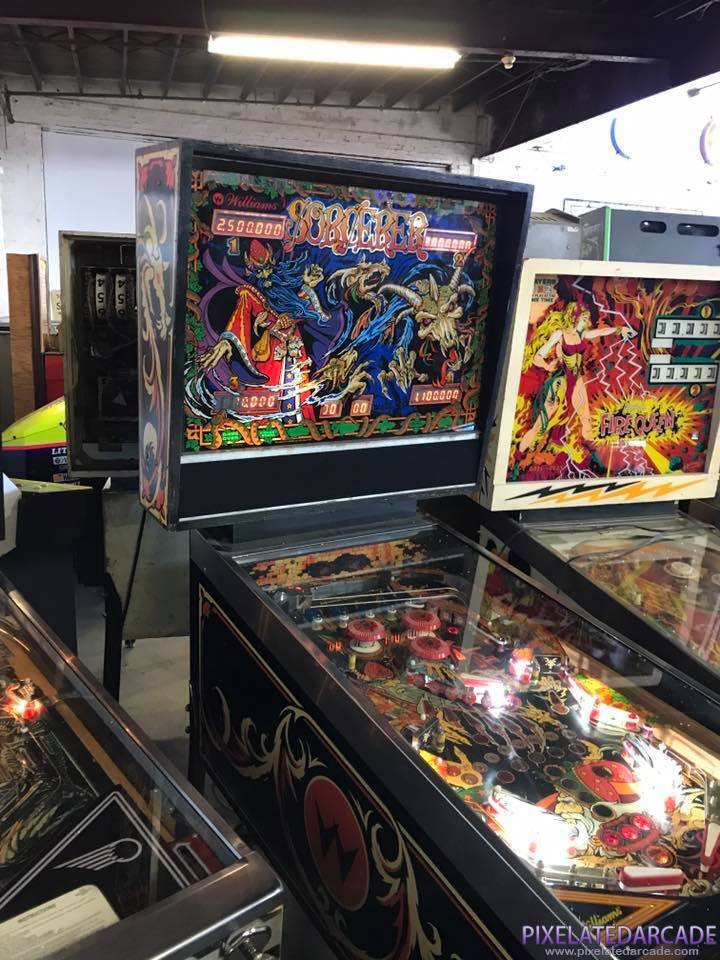 Sorcerer Photo: Sorcerer pinball cabinet