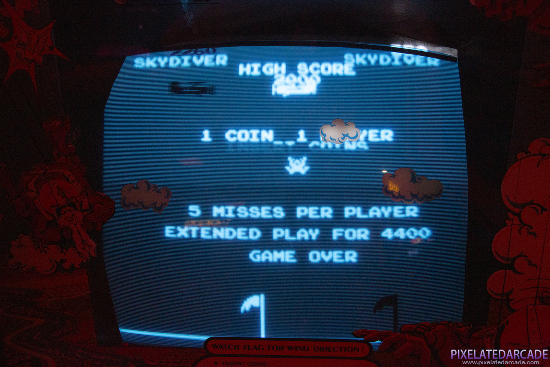 Skydiver Photo: Skydiver arcade cabinet - Monitor