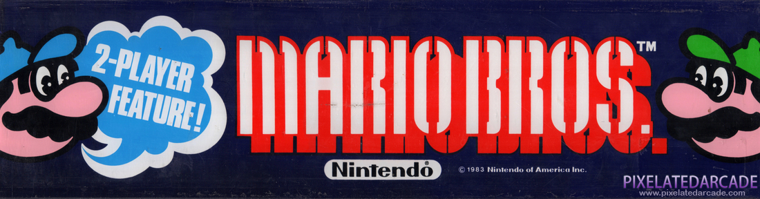 Mario Bros. Photo: Mario Bros. arcade marquee scan