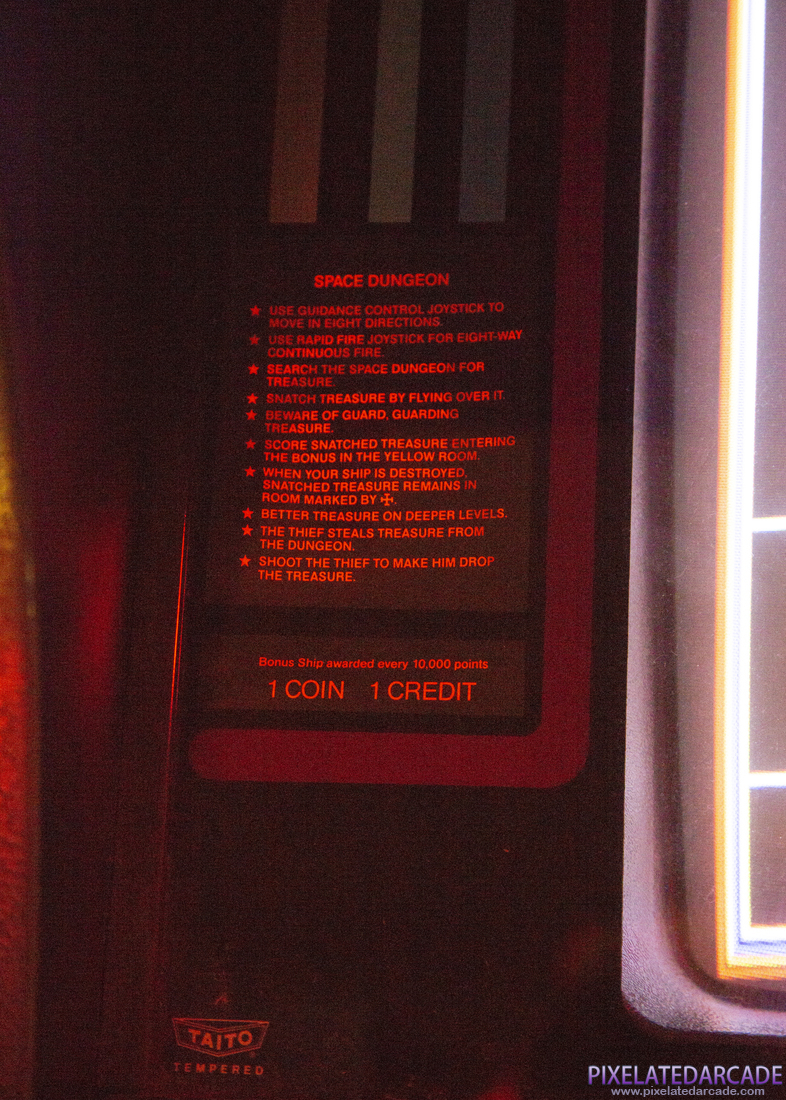 Space Dungeon Photo: Space Dungeon arcade cabinet - Game instructions