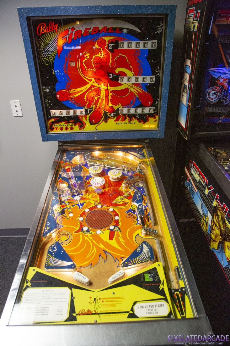 Fireball Photo: Fireball pinball cabinet