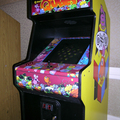 Q*bert's Qubes arcade cabinet at Classic Gaming Expo 2005