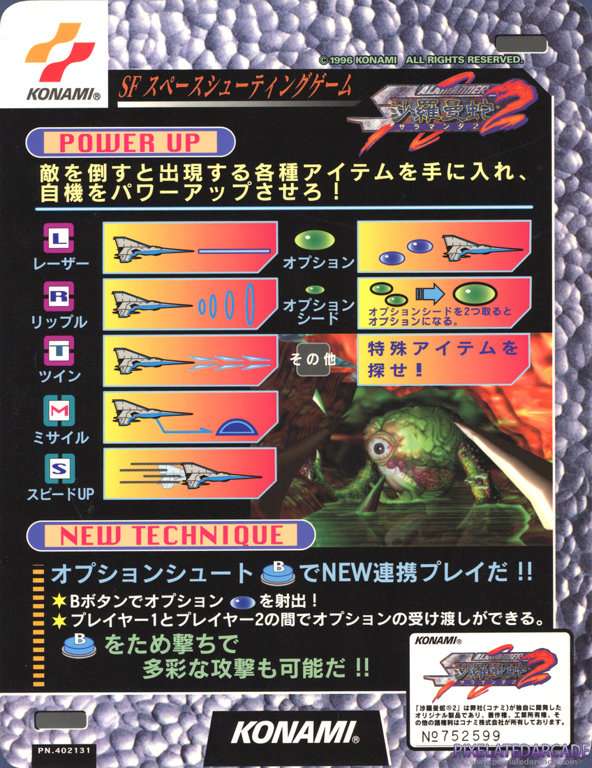 Salamander 2 Photo: Japanese version artwork 2