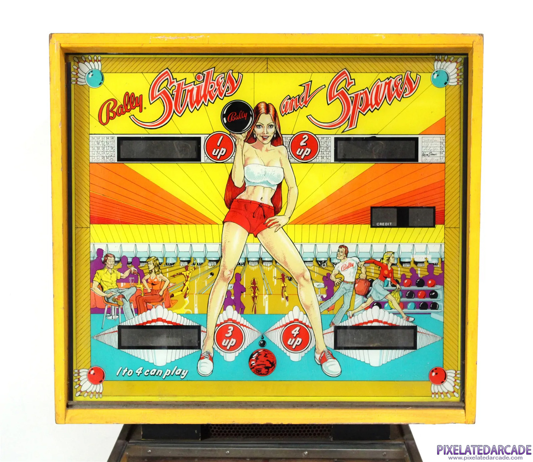 Strikes and Spares Photo: Strikes and Spares pinball cabinet - Backbox