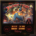 Swords of Fury pinball cabinet - Backbox