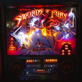 Swords of Fury pinball cabinet - Backbox