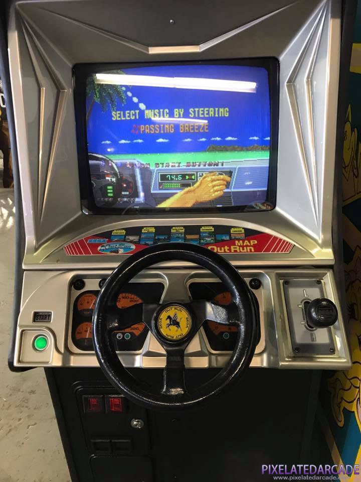 OutRun Photo: OutRun arcade cabinet - Controls and monitor