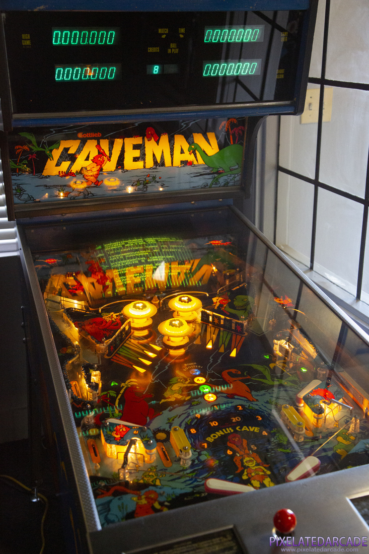 Caveman Photo: Caveman pinball cabinet