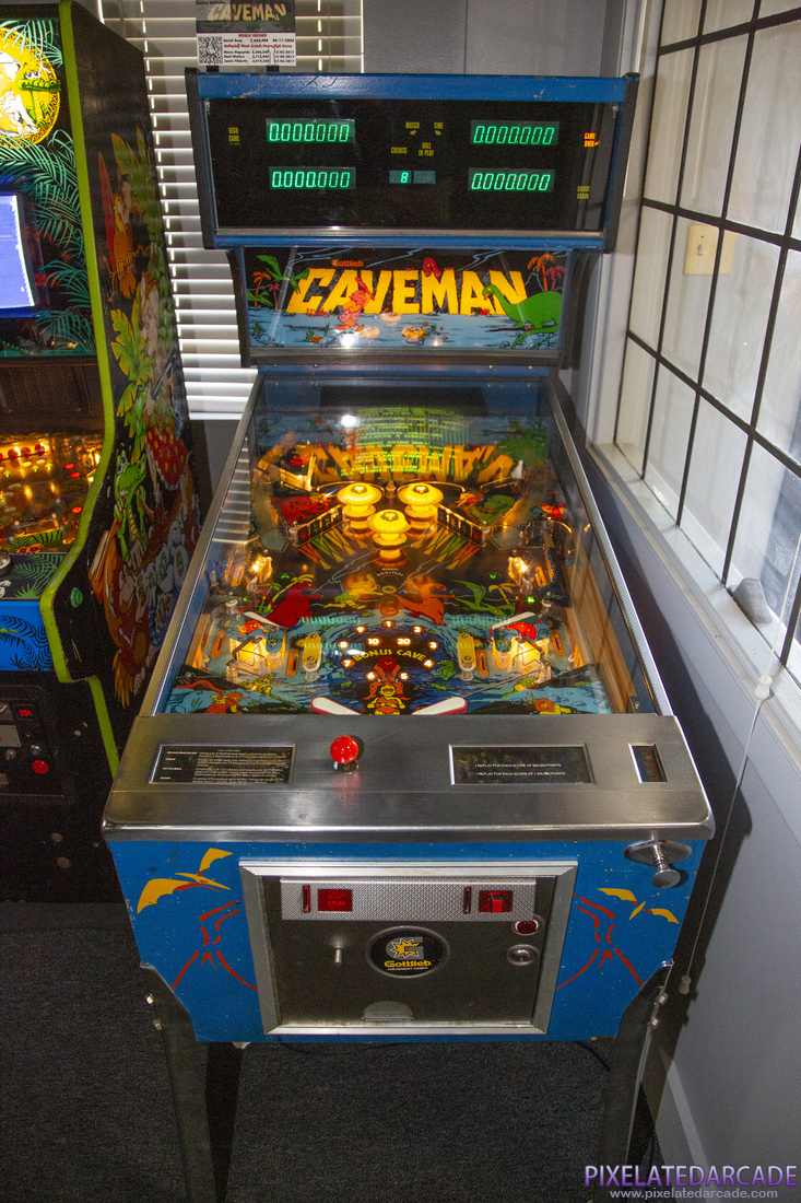 Caveman Photo: Caveman pinball cabinet - Front