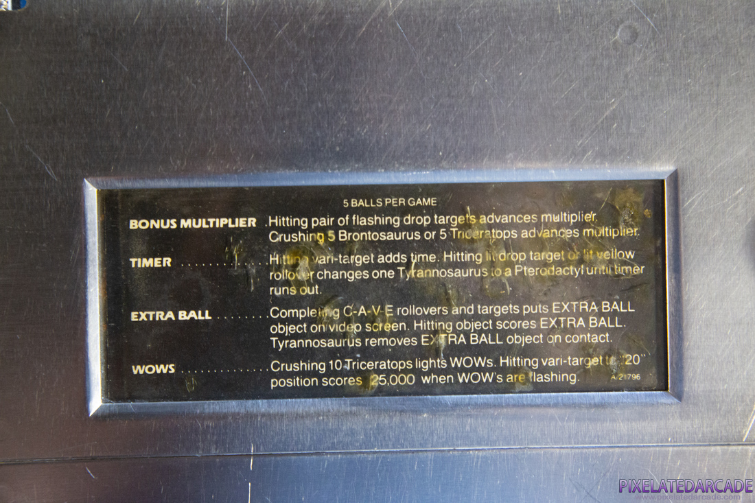 Caveman Photo: Caveman pinball - Scoring card