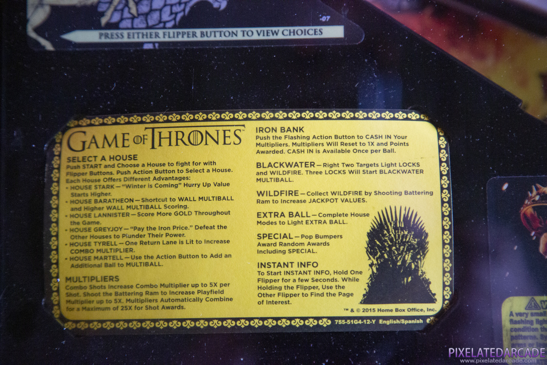 Game of Thrones Photo: Game of Thrones Limited Edition - Instruction card