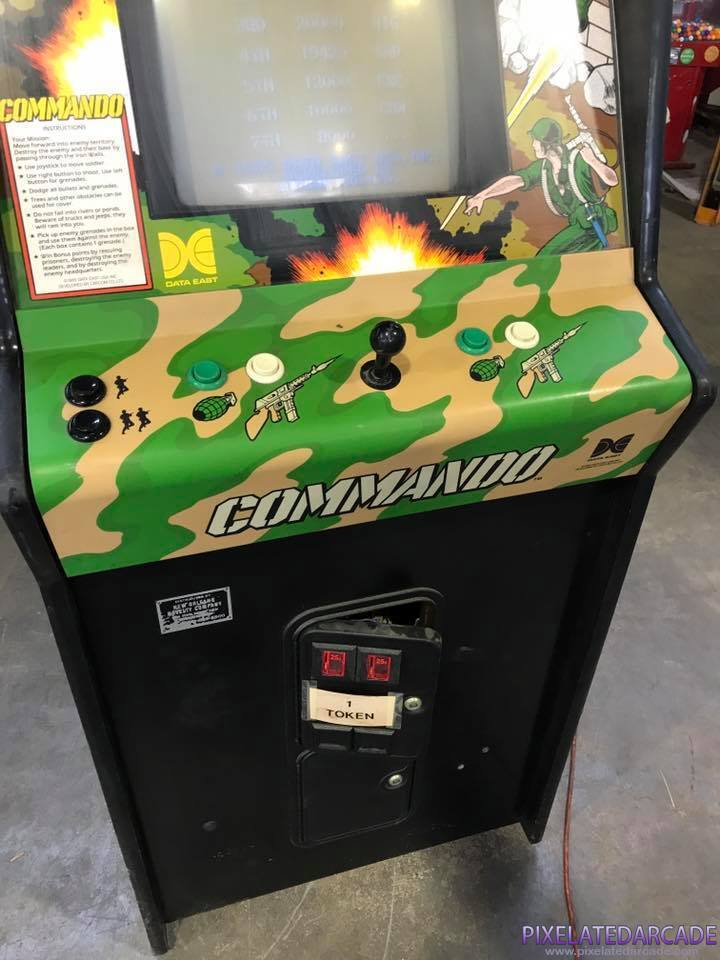 Commando Photo: Commando arcade cabinet - controls and coin box