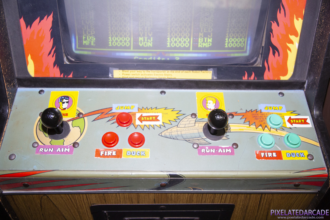 Escape from the Planet of the Robot Monsters Photo: Escape from the Planet of the Robot Monsters arcade cabinet - Controls