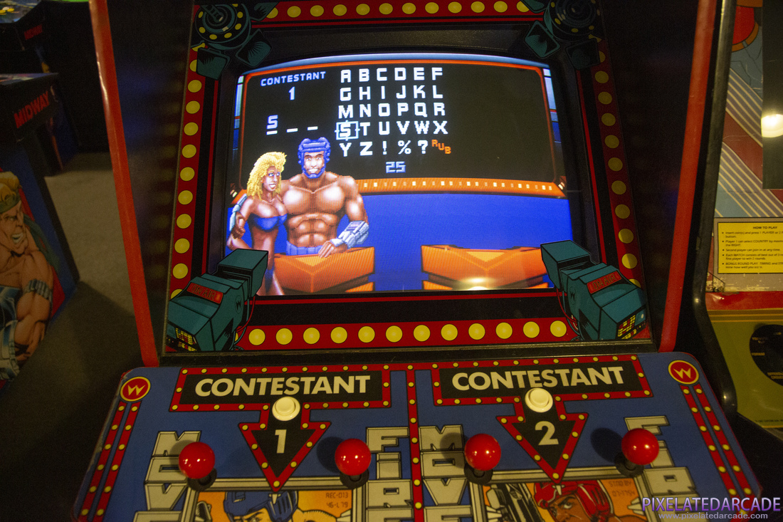 Smash T.V. Photo: Smash T.V. arcade cabinet - Monitor and controls