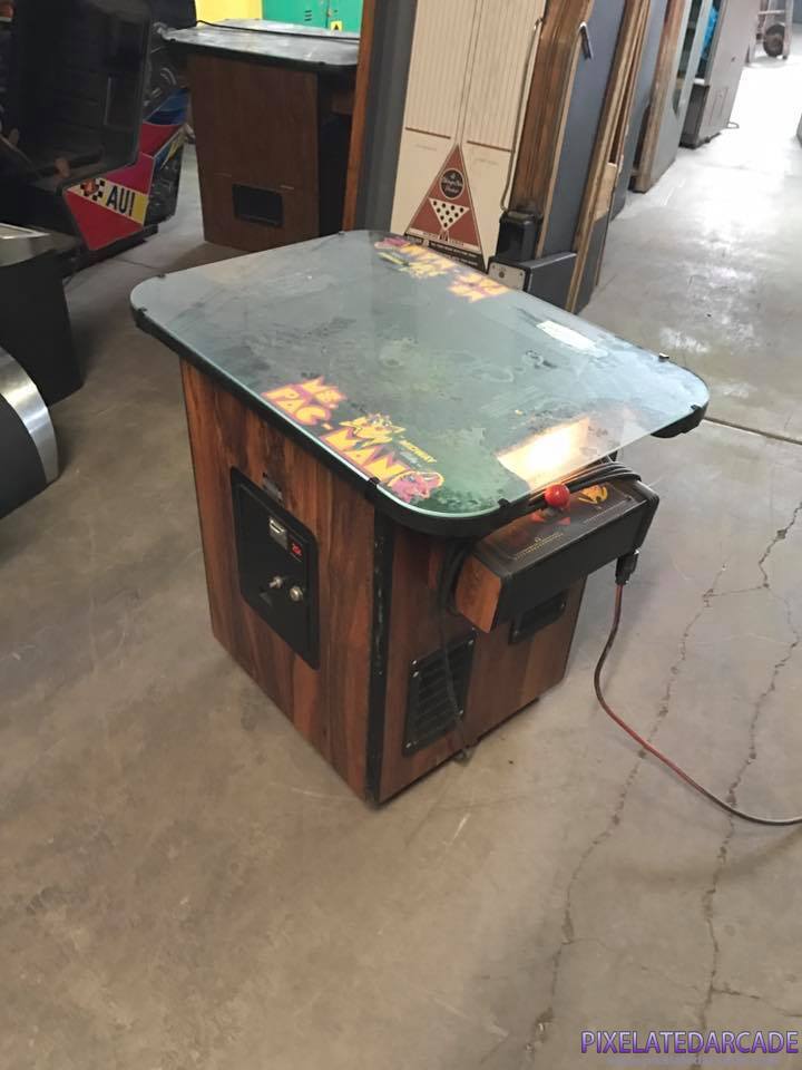 Ms. Pac-Man Photo: Ms. Pac-Man arcade cocktail table