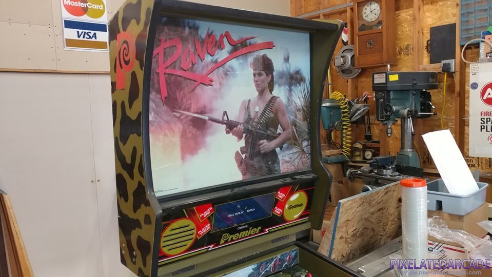 Raven Photo: Raven pinball cabinet - Backbox