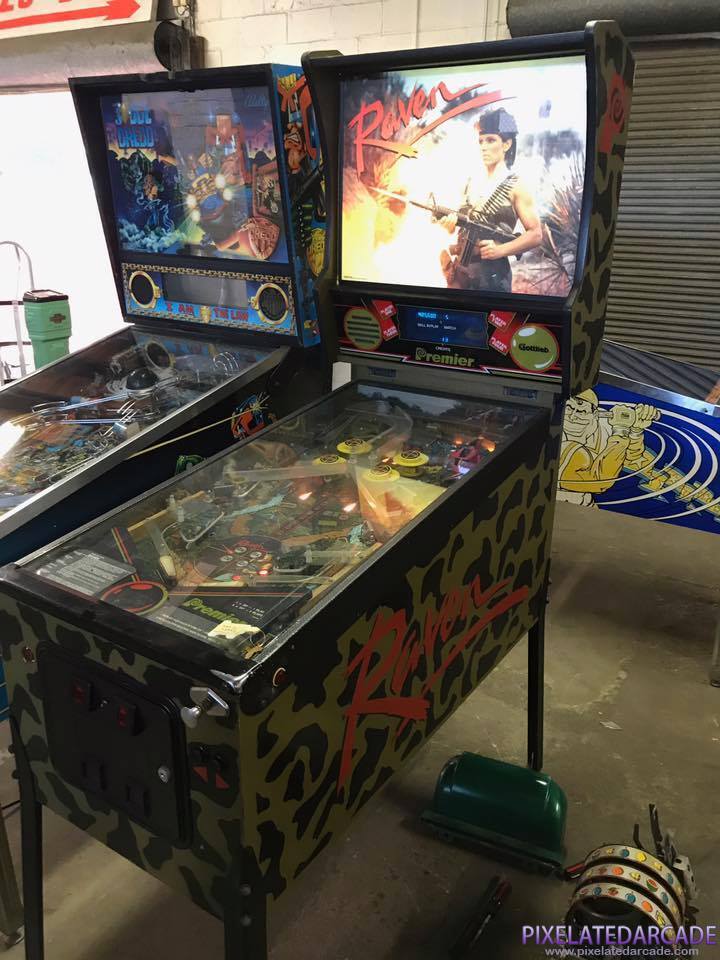Raven Photo: Raven pinball cabinet