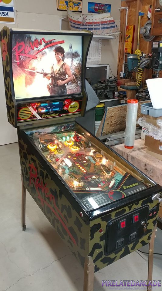 Raven Photo: Raven pinball cabinet