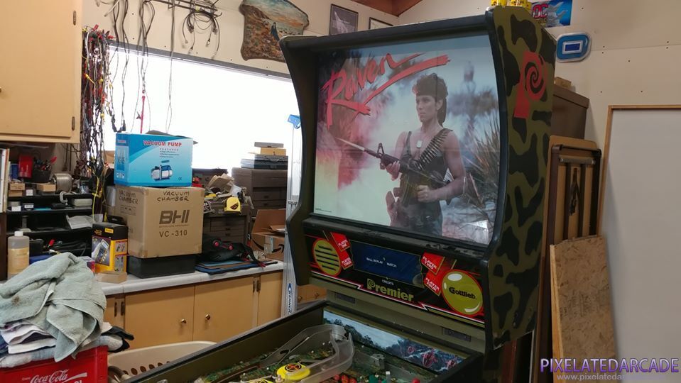 Raven Photo: Raven pinball cabinet - Backbox
