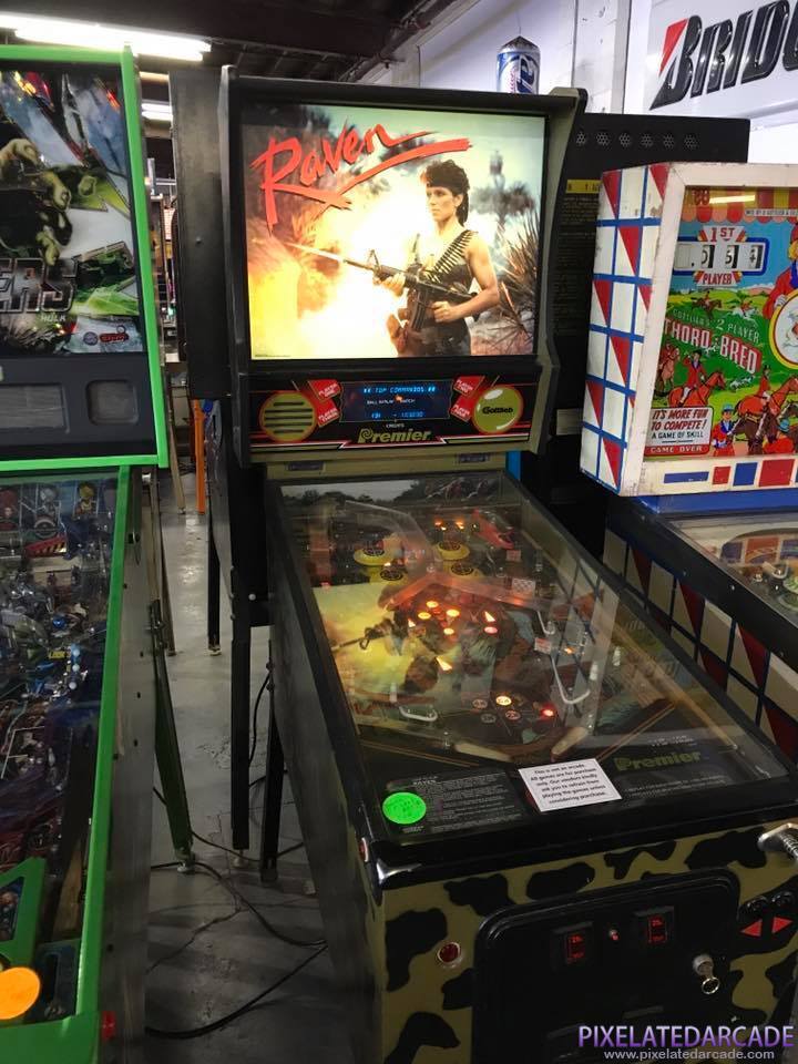 Raven Photo: Raven pinball cabinet
