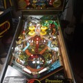 Raven pinball cabinet with alternate backglass - Playfield