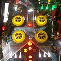 Raven pinball cabinet with alternate backglass - Upper playfield