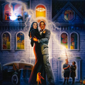 The Addams Family pinball cabinet - Backglass