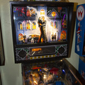 The Addams Family pinball cabinet - Backbox and upper playfield