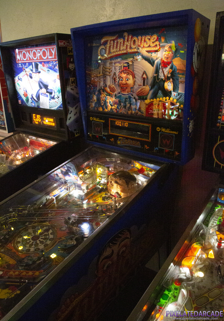 FunHouse Photo: FunHouse pinball cabinet - Upper playfield and backbox