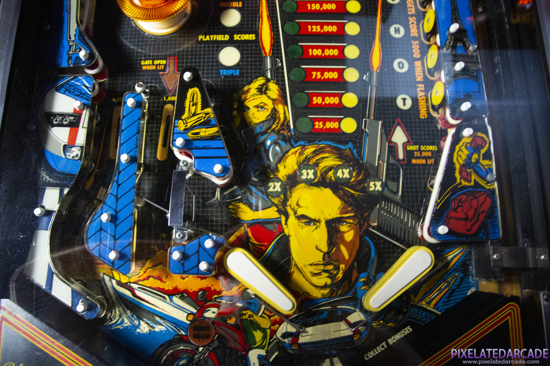 Spy Hunter Photo: Spy Hunter pinball cabinet - Lower playfield