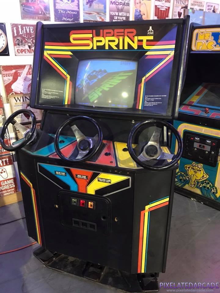 Super Sprint Photo: Super Sprint arcade cabinet