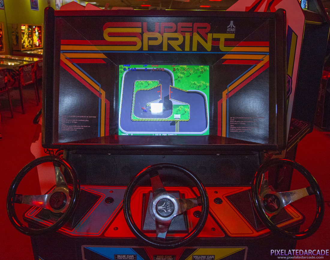Super Sprint Photo: Super Sprint arcade cabinet - Closeup