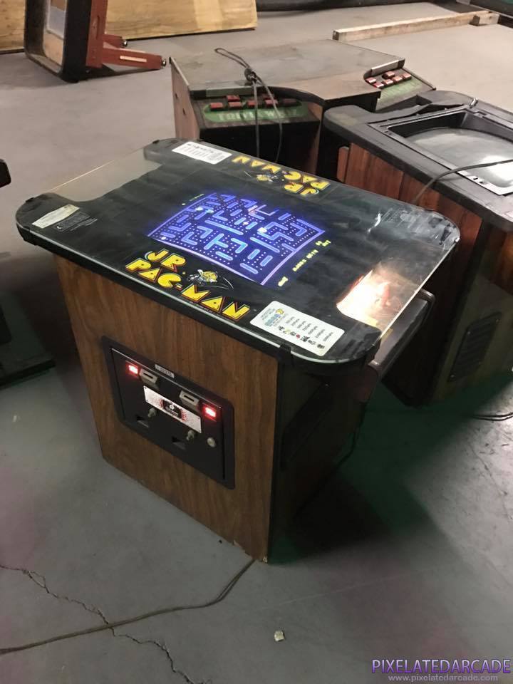 Jr. Pac-Man Photo: Jr. Pac-Man cocktail arcade cabinet