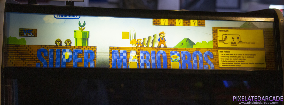 VS. Super Mario Bros. Photo: Super Mario Bros. arcade cabinet - Marquee