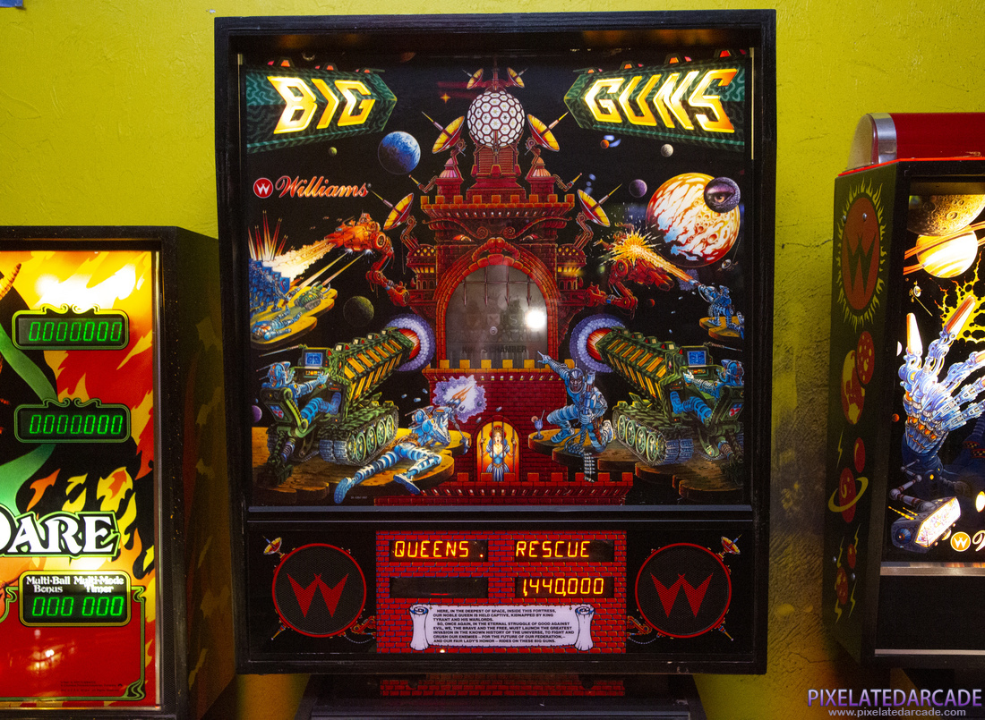 Big Guns Photo: Big Guns pinball cabinet - Backbox