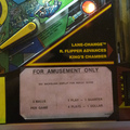 Big Guns pinball cabinet - Price card