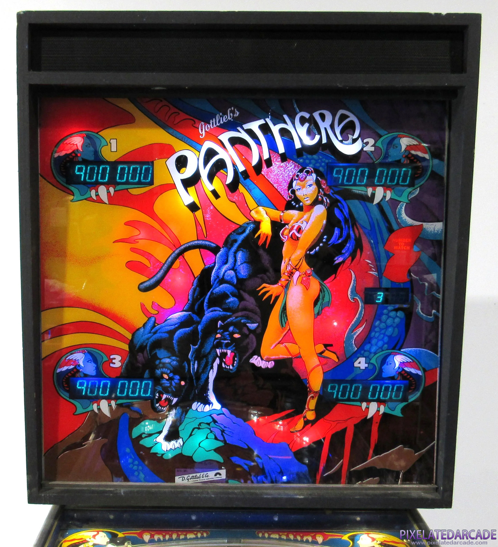 Panthera Photo: Panthera pinball cabinet - Backglass