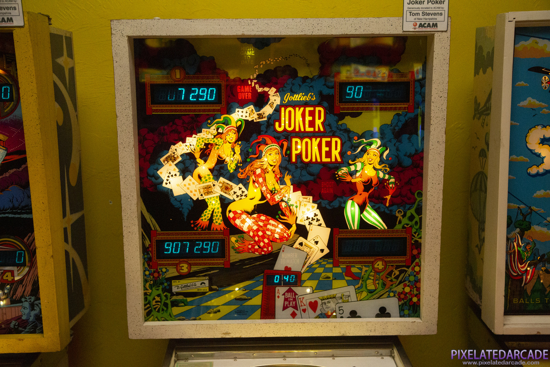 Joker Poker Photo: Joker Poker pinball cabinet - Backbox