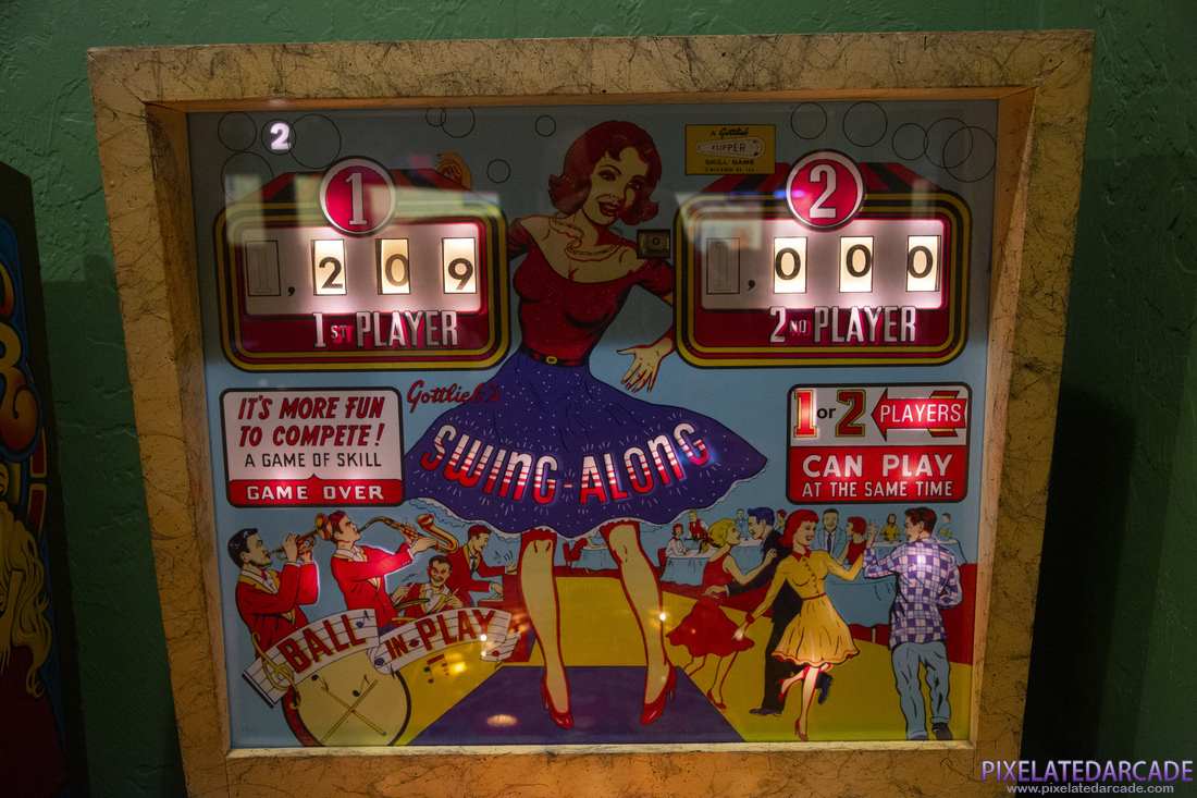 Swing-Along Photo: Swing-Along pinball cabinet - Backbox (Illuminated)