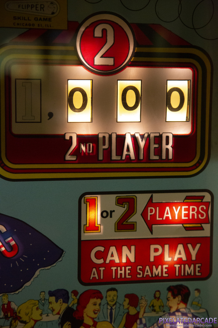 Swing-Along Photo: Swing-Along pinball cabinet - Backglass detail