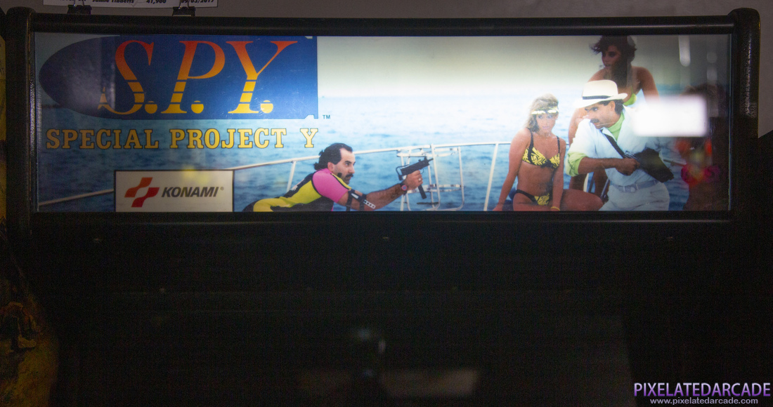 S.P.Y. Special Project Y Photo: S.P.Y. Special Project Y arcade cabinet - Marquee