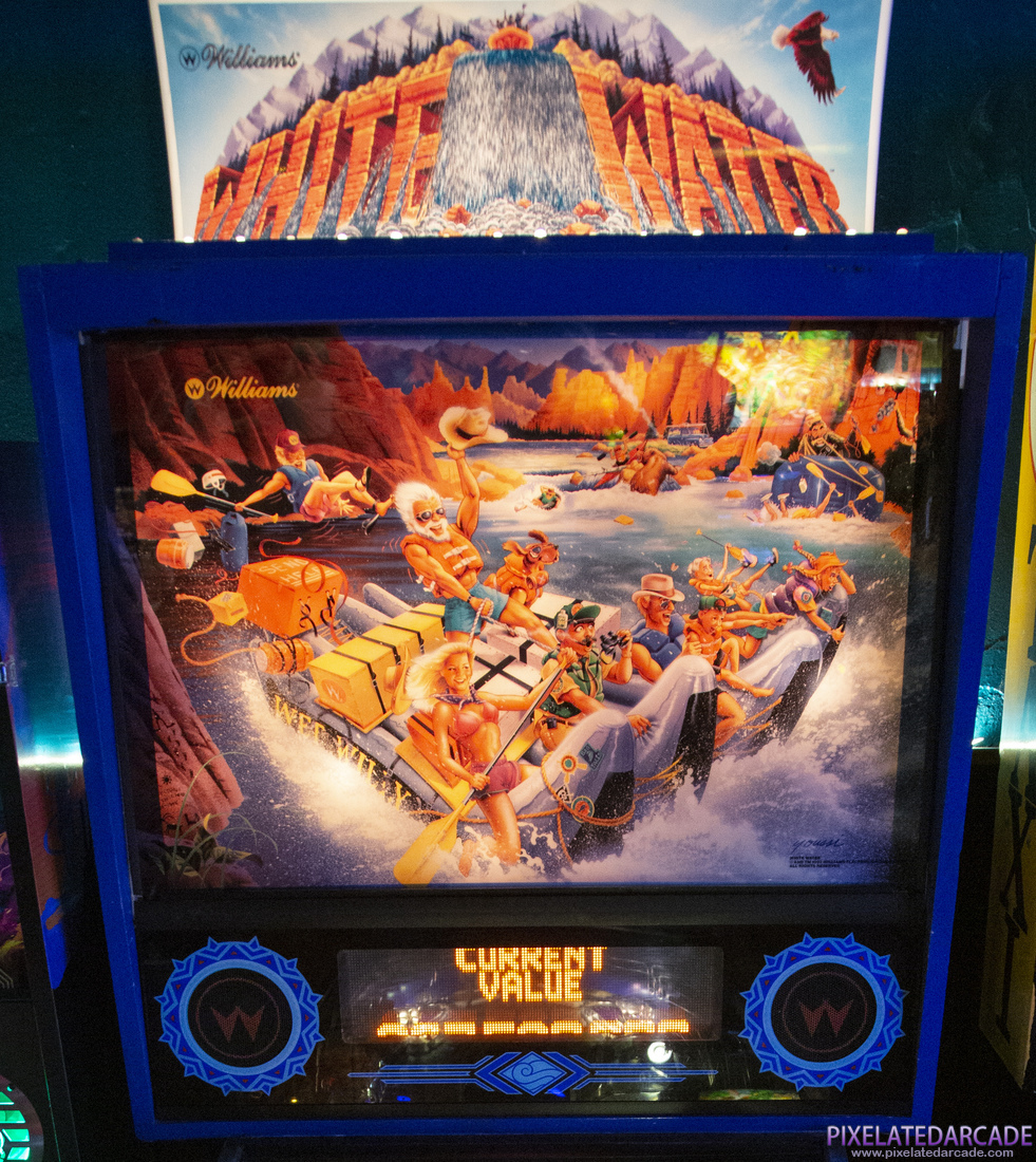 White Water Photo: White Water pinball cabinet - Backbox