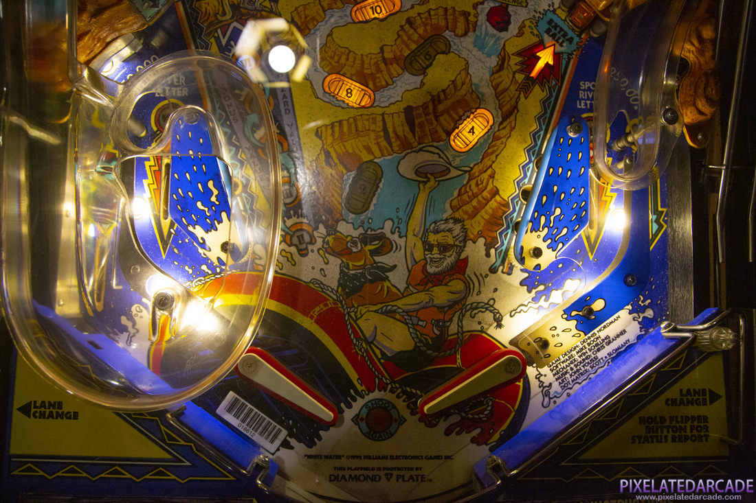 White Water Photo: White Water pinball cabinet - Lower playfield