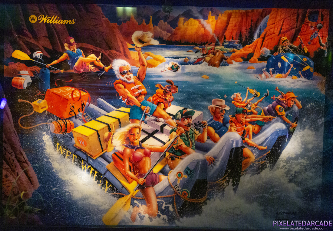 White Water Photo: White Water pinball cabinet - Backglass
