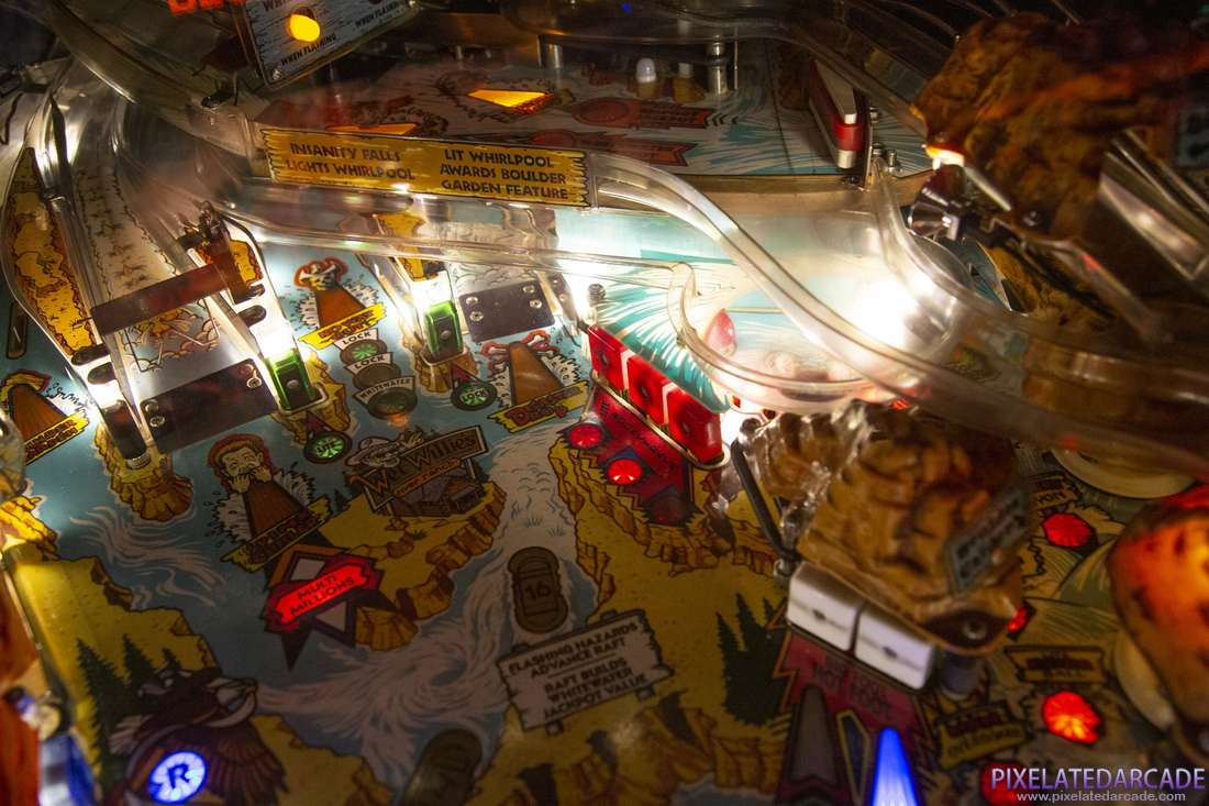 White Water Photo: White Water pinball cabinet - Playfield detail