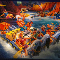 White Water pinball cabinet - Backglass