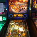 White Water pinball cabinet - Playfield and backbox
