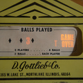 Challenger pinball cabinet - Yellow player balls played