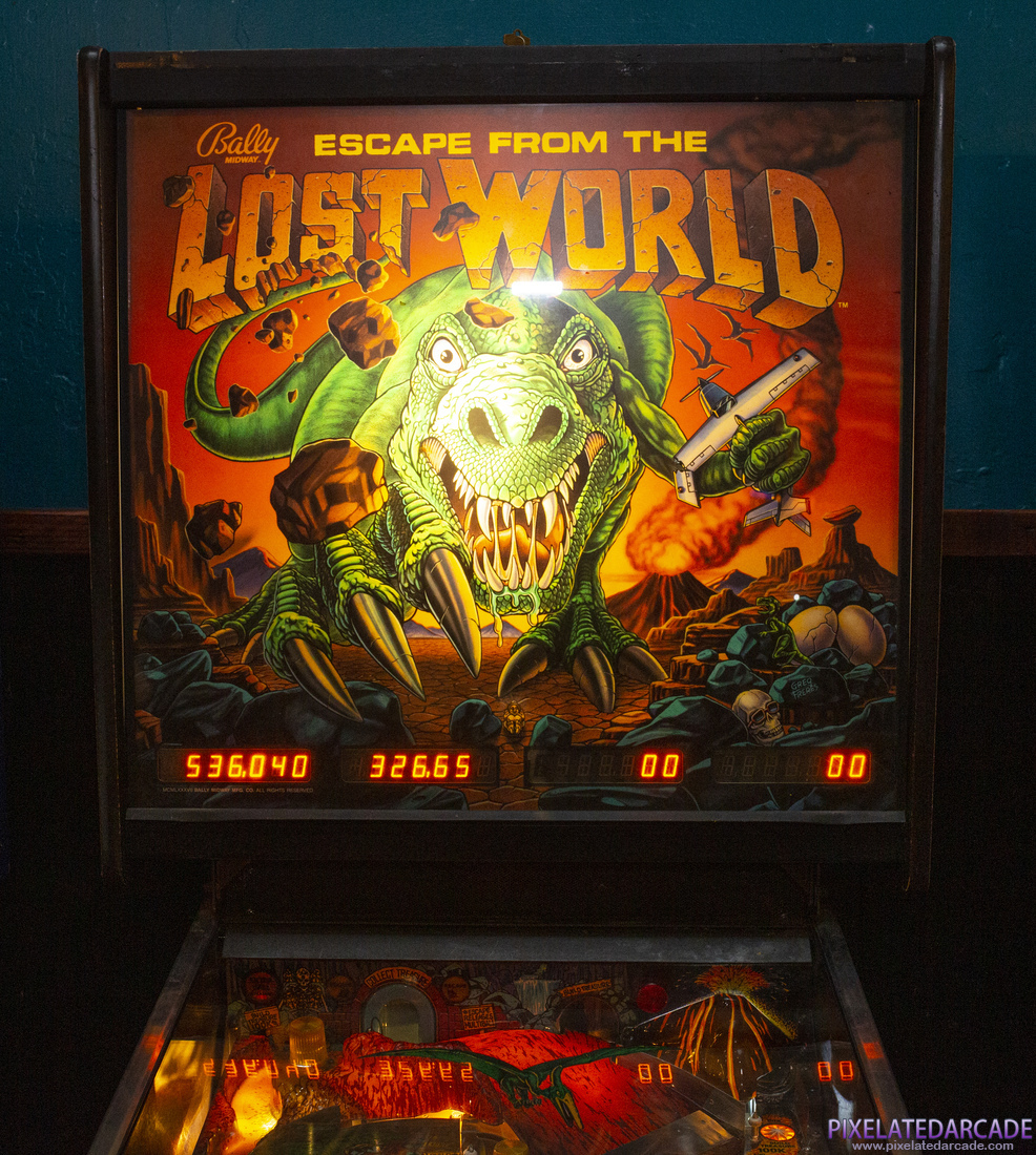 Escape From the Lost World Photo: Escape From the Lost World pinball cabinet - Backbox
